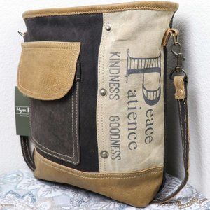 NEW Myra Bag Upcycled Crossbody Bag Canvas Purse